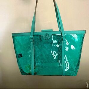 Nanette Lepore clear bag with clutch and coin purse.